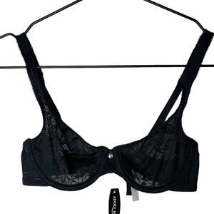 NWT Adore Me Black‎ Sheer Lace Bra 32B